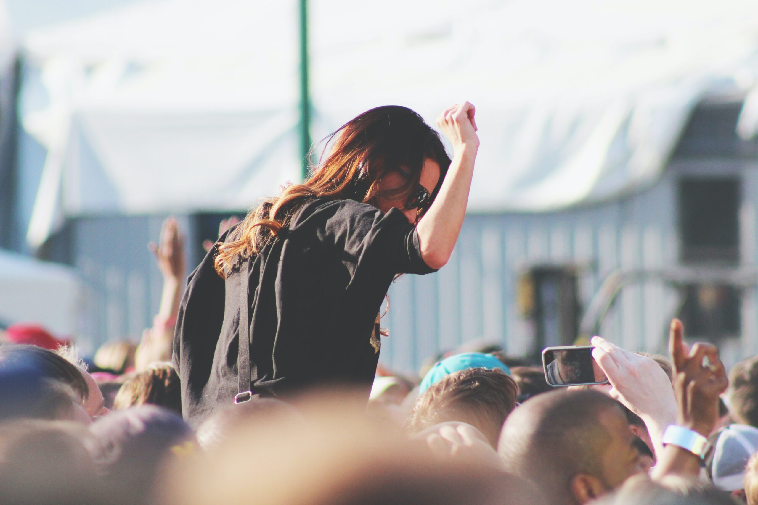 woman dancing at festival