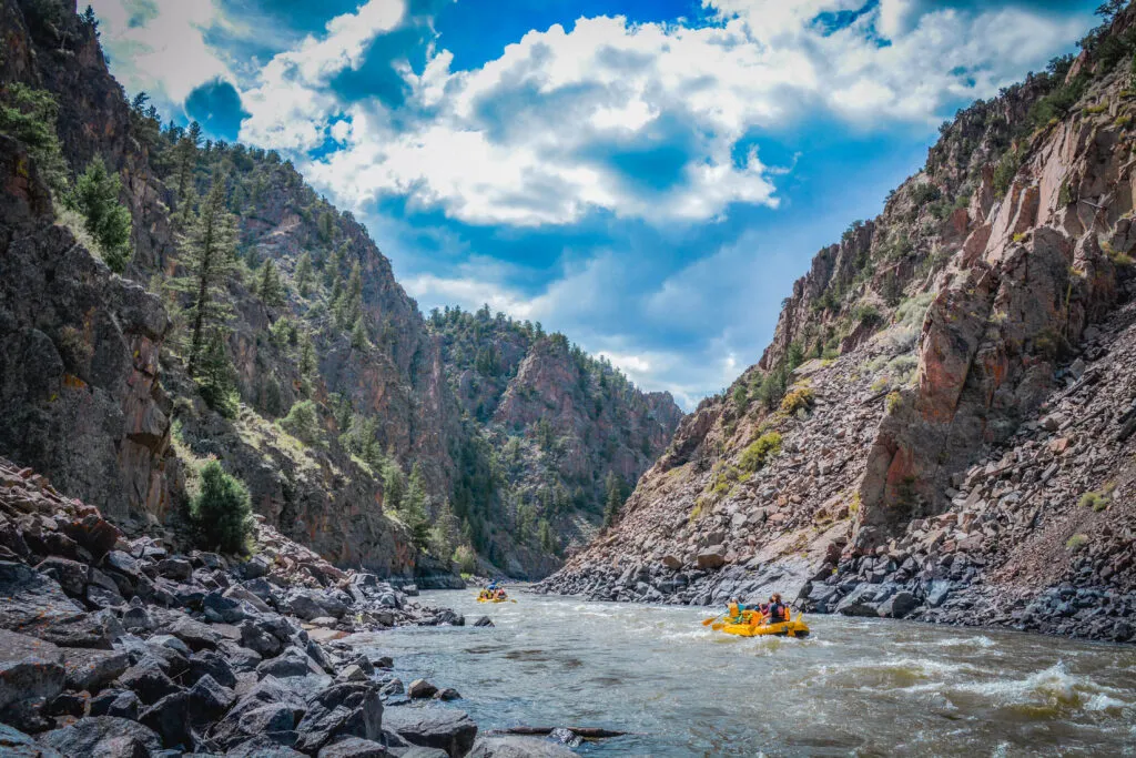 group rafting on the upper colorado river
