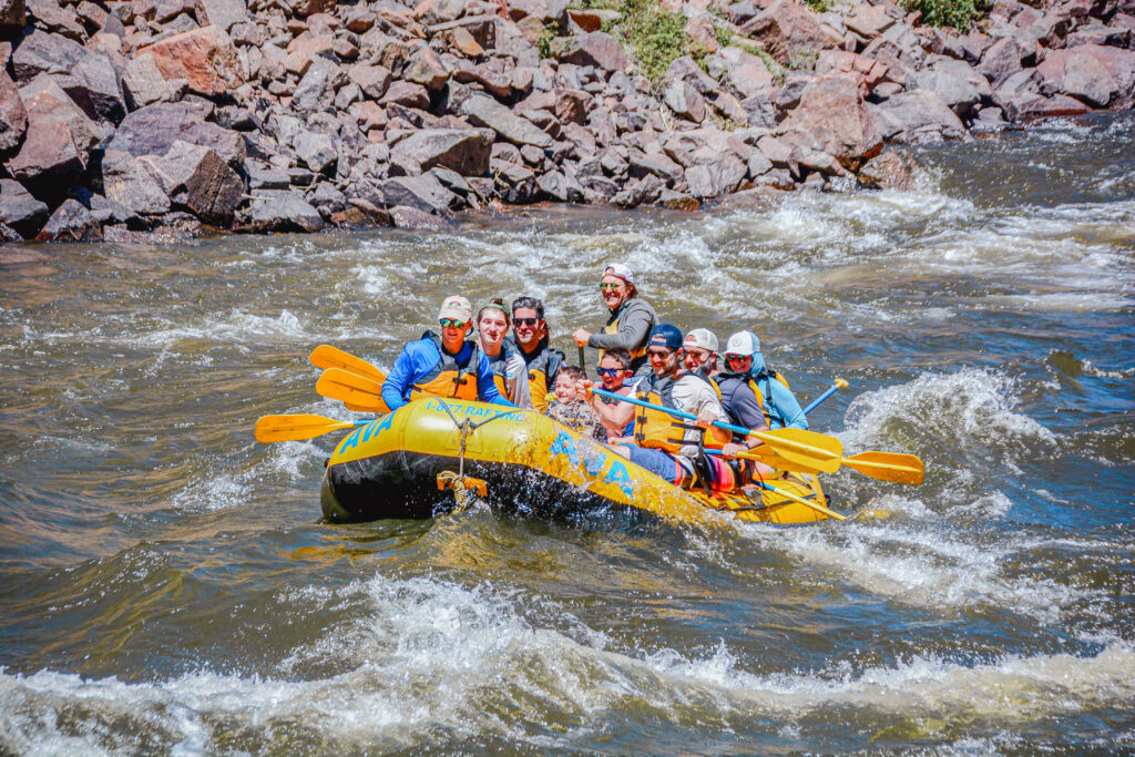 group on scenic float on Upper Colorado River