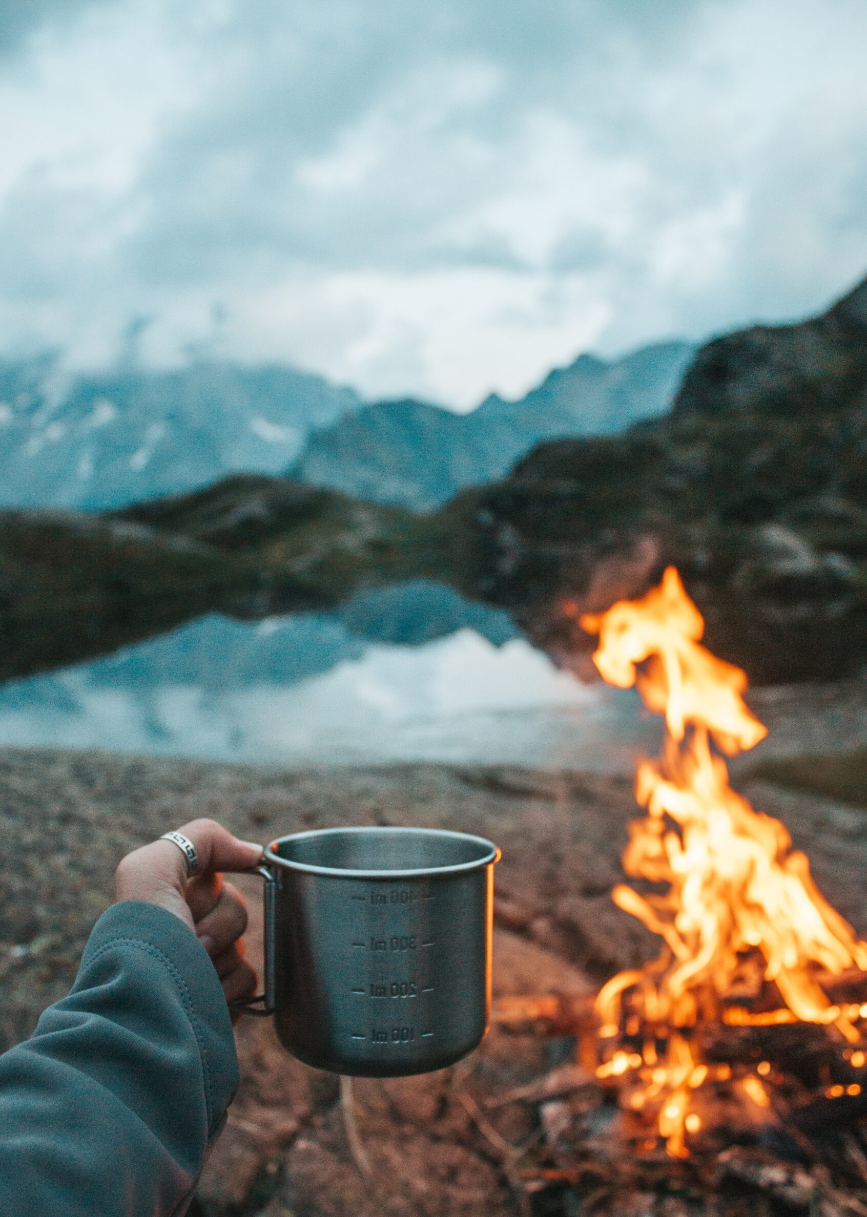 cup at fire