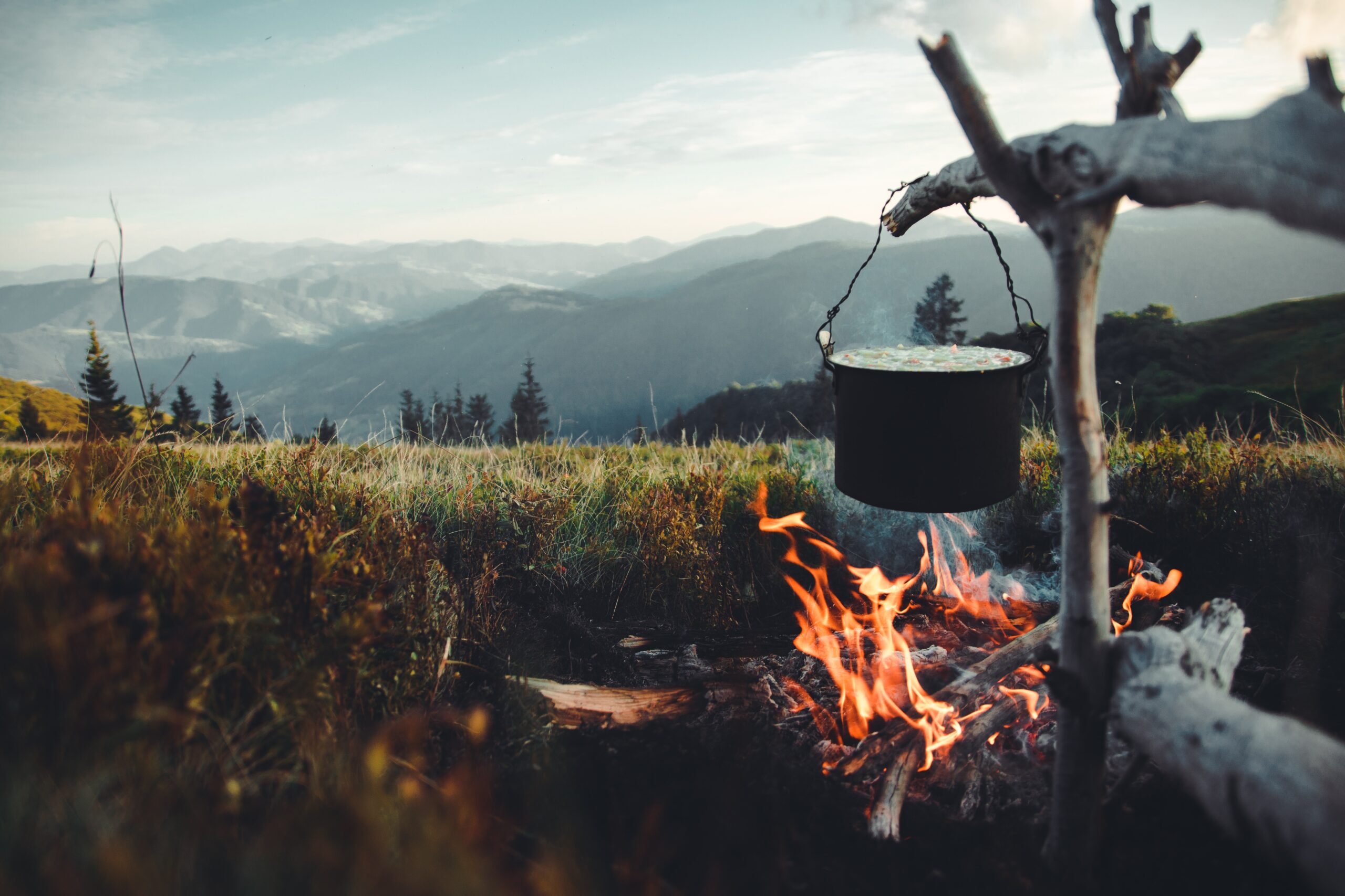 dutch oven over fire