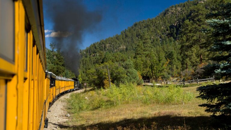 train through the Colorado mountains