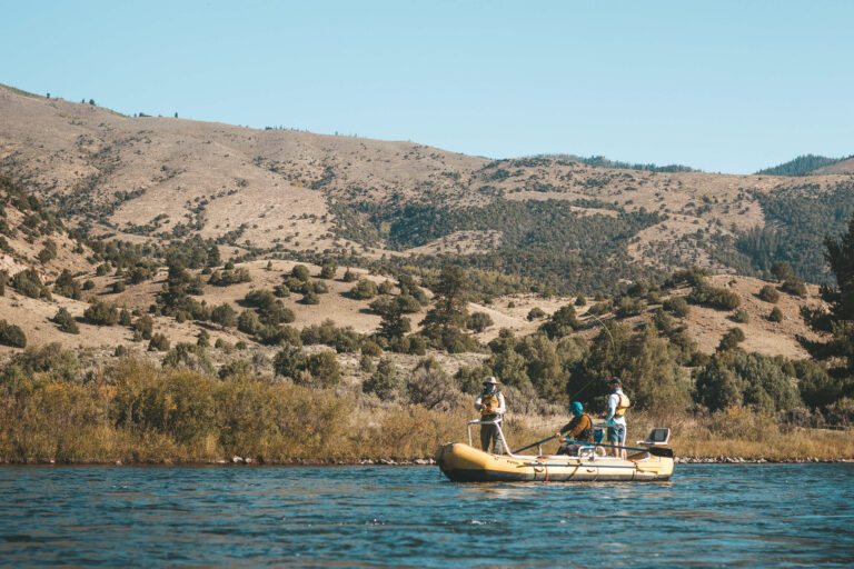 Fly fishing boat on the Upper Colorado River.