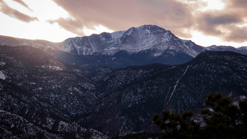 Pike's Peak and mountains near Colorado Springs