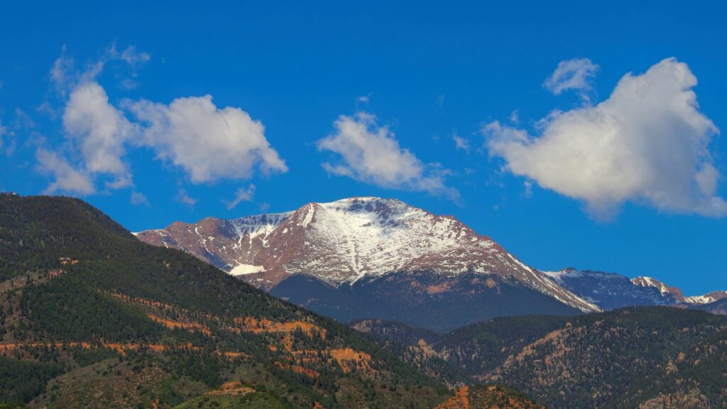 snowy mountain near Colorado Springs