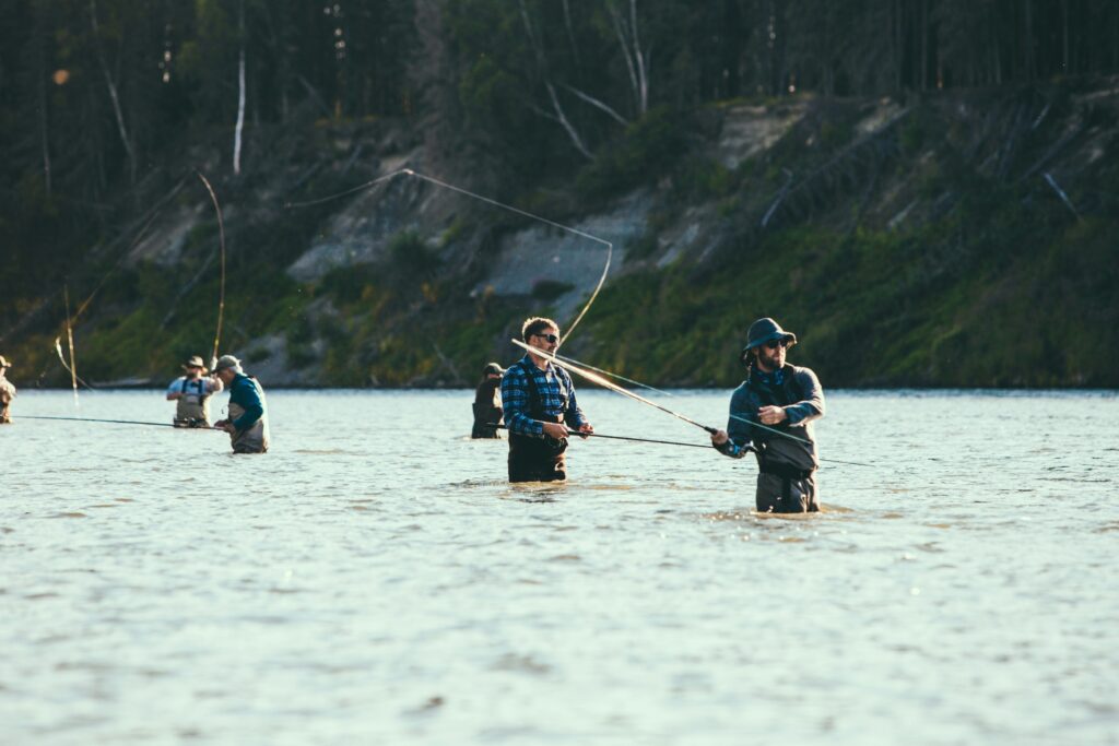 group fly fishing on the Arkansas River