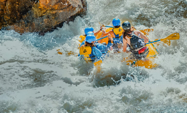 White water rafters in Colorado.