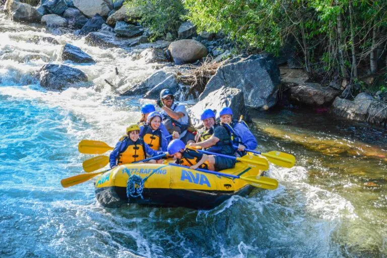 Group photo on the river in Colorado.